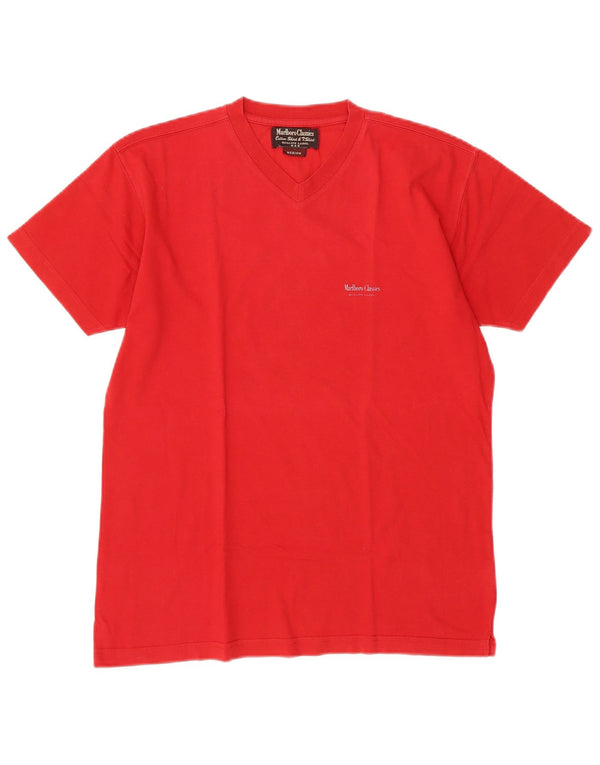 MARLBORO CLASSICS Camiseta Hombre Top Medio Algodón Rojo