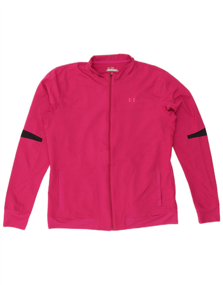 UNDER ARMOUR Chaqueta superior de chándal para mujer Reino Unido 14 Bloque de color rosa medio