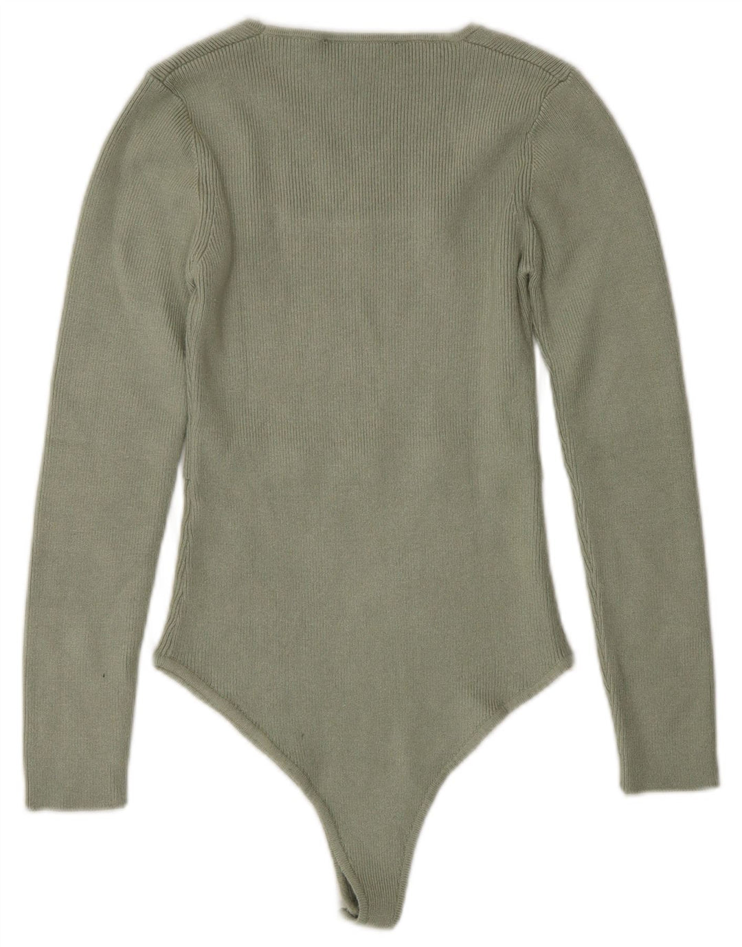 Zara Body Manga Larga Mujer UK 8 Small Viscosa Caqui