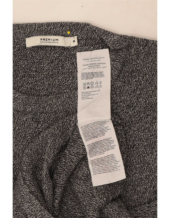 Jack & Jones Hombre Jersey De Cuello Redondo De Algodón Moteado Gris Medio