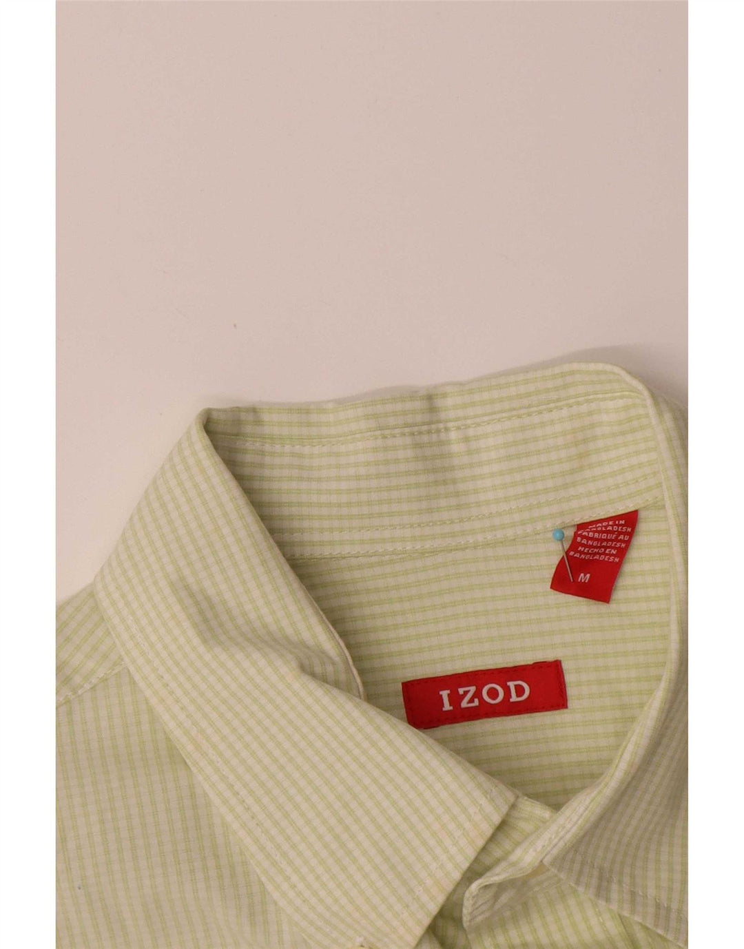 Camisa Hombre Izod Algodón Cuadros Verde Medio