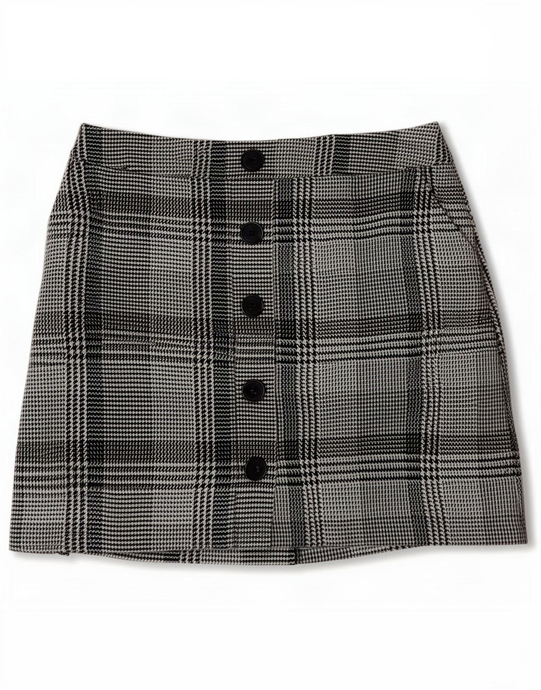 Marks & Spencer Minifalda para mujer UK 10 Small W28 Pata de gallo azul
