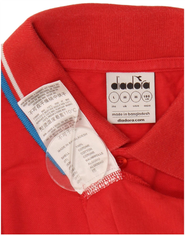 Polo Diadora Hombre Algodón Rojo Medio
