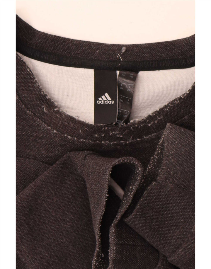 Adidas Hombre Sudadera Jumper 2XL Gris Algodón