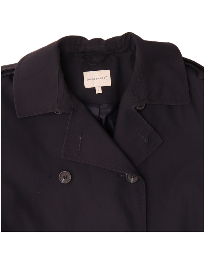 WAREHOUSE Gabardina para mujer UK 40 Grande Poliéster azul marino