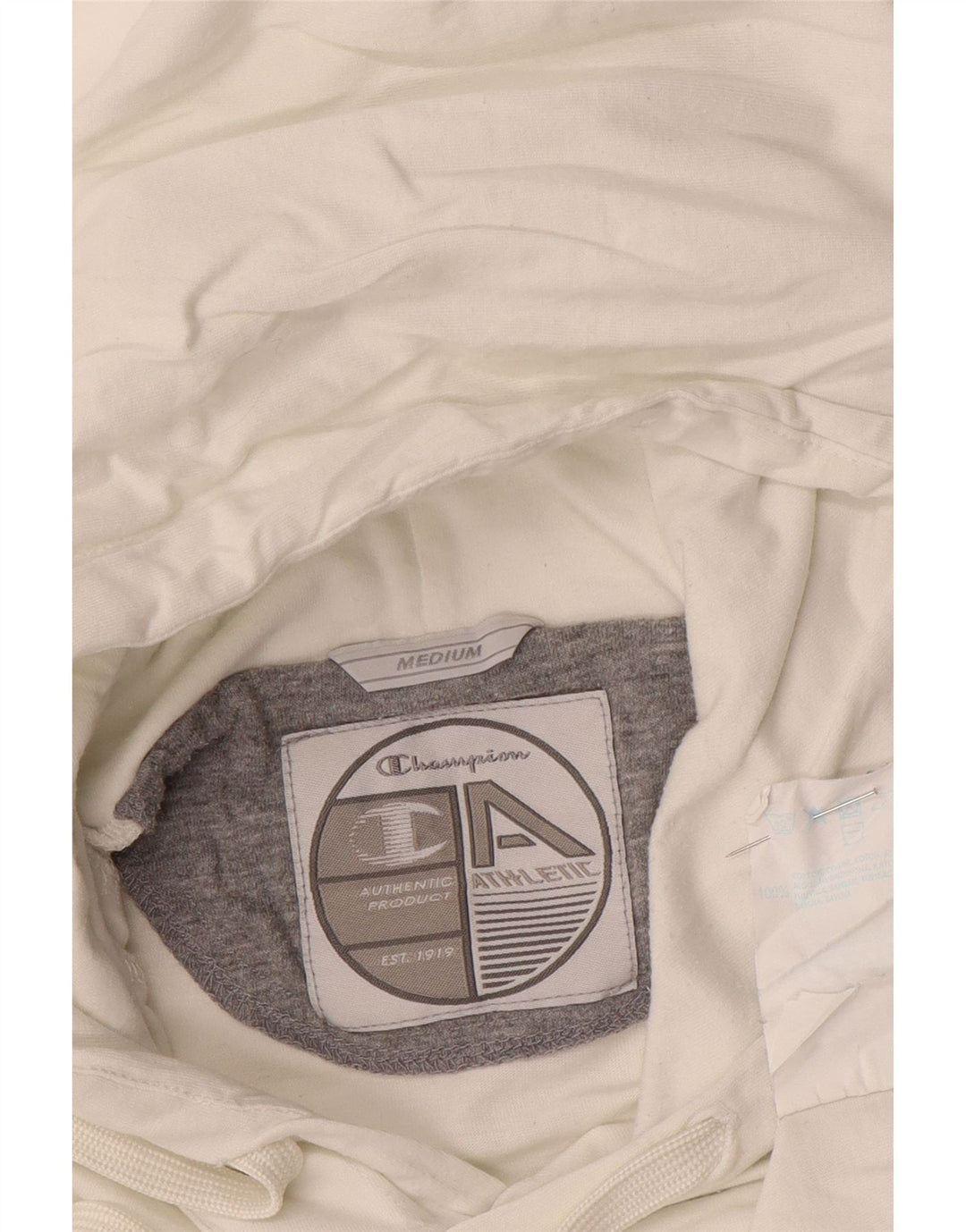 Champion Sudadera con capucha para mujer UK 14 Medium Off White Cotton