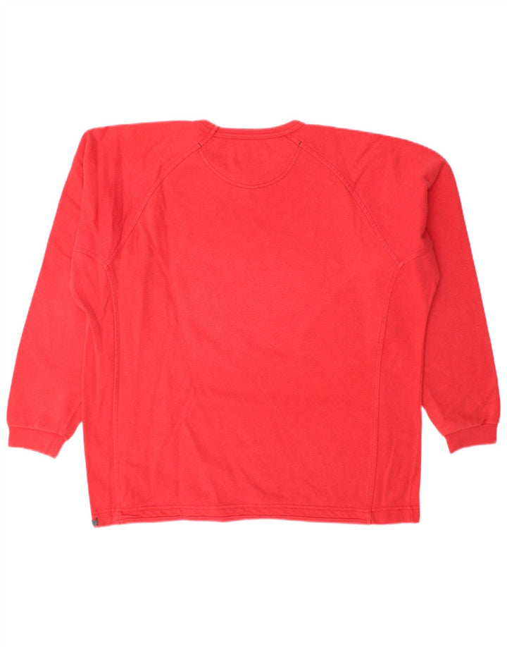 Champion Top gráfico para hombre de manga larga de algodón rojo medio