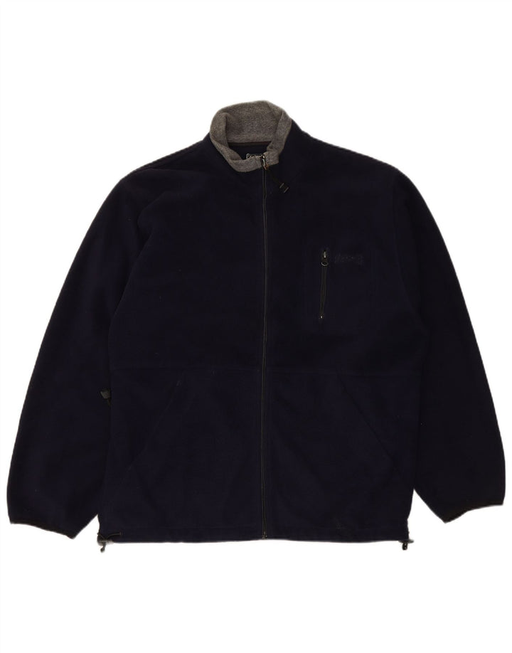 SCHOTT Chaqueta polar para hombre UK 40 Large Azul marino Poliéster