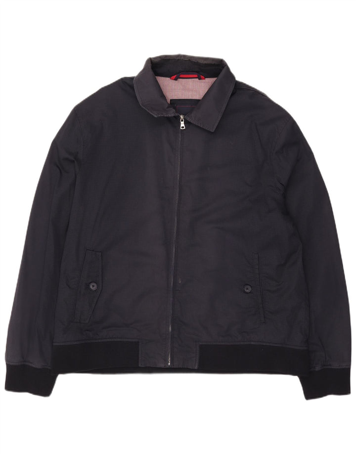 Marks & Spencer Chaqueta Bomber para Hombre UK 44 2XL Algodón Azul Marino