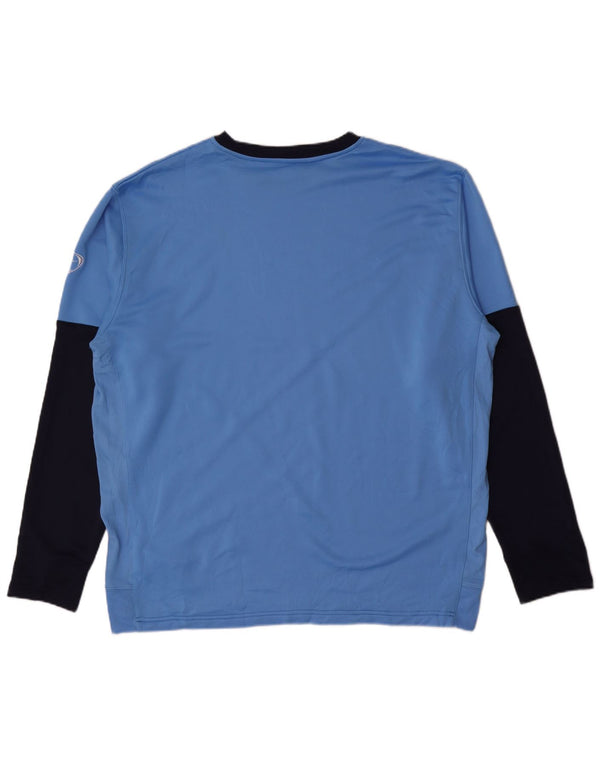 Nike Camiseta de manga larga para hombre UK 47/48 2XL Azul Colorblock Poliéster
