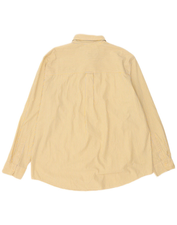 Chaps Camisa de fácil cuidado para hombre XL Algodón a rayas amarillas