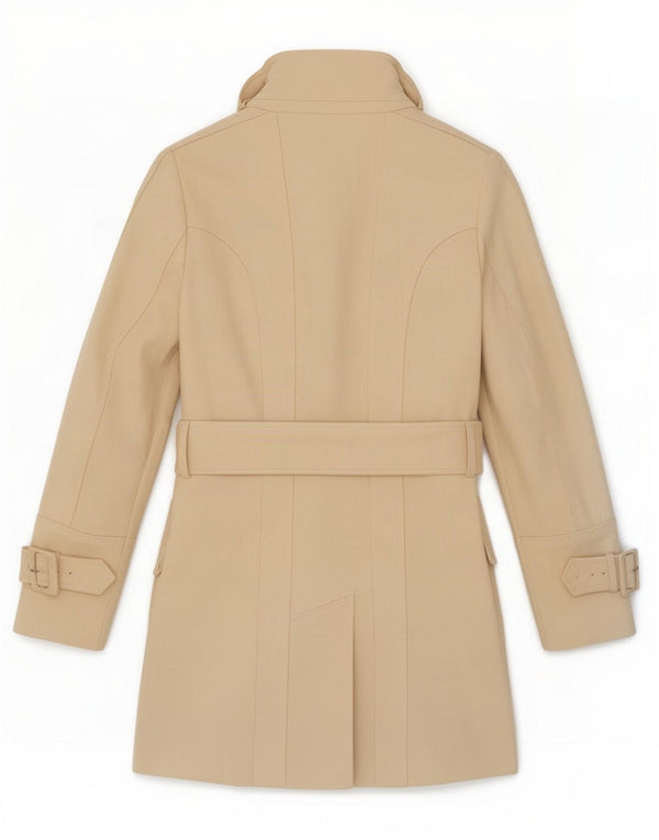 Zara Mujer Gabardina UK 42 Lana Beige Mediana