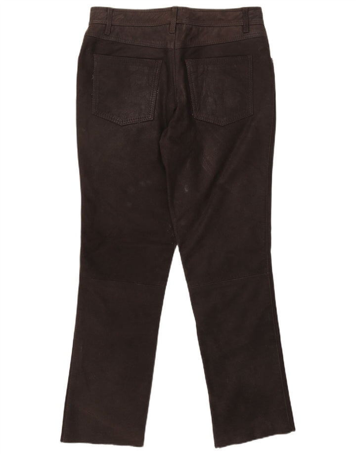 Tom Ramsey Pantalones de cuero delgados para hombre EU 48 Medium W32 L29 Cuero marrón