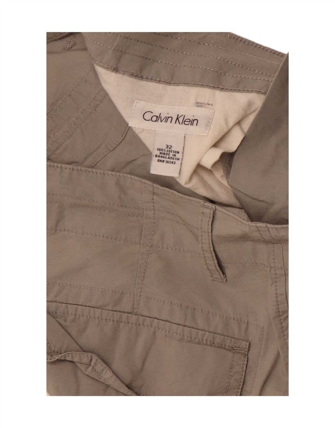 Bermudas tipo cargo para hombre CALVIN KLEIN W32 Algodón gris medio