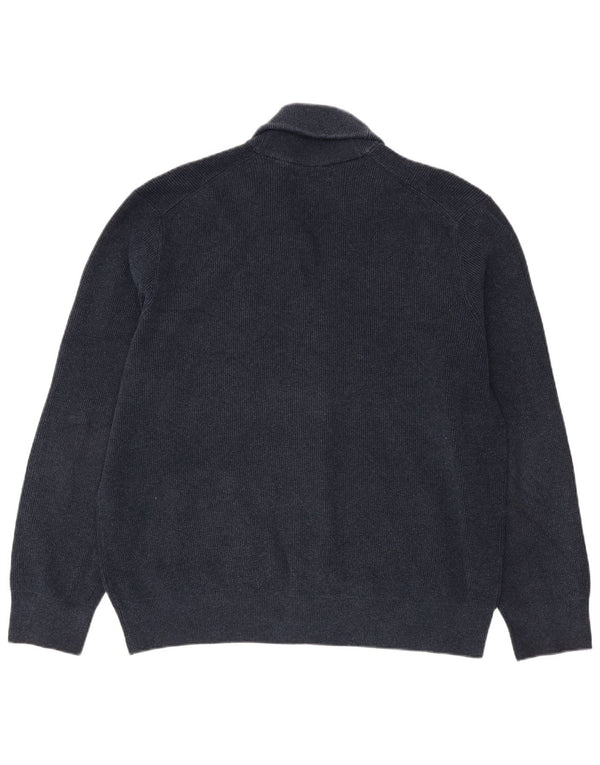 Marks & Spencer Suéter tipo cárdigan para hombre 2XL Poliéster azul marino