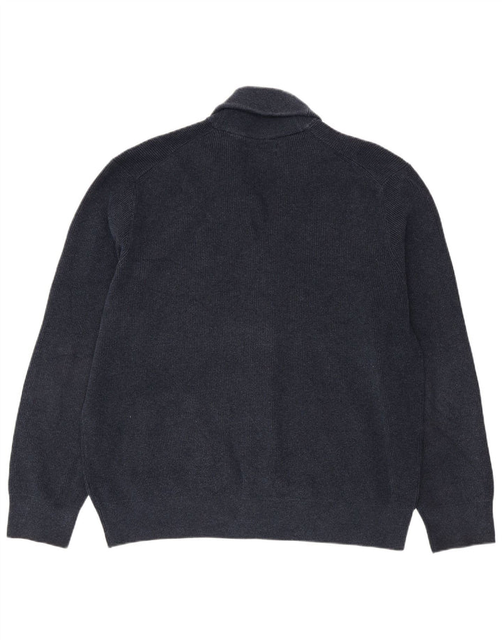 Marks & Spencer Suéter tipo cárdigan para hombre 2XL Poliéster azul marino