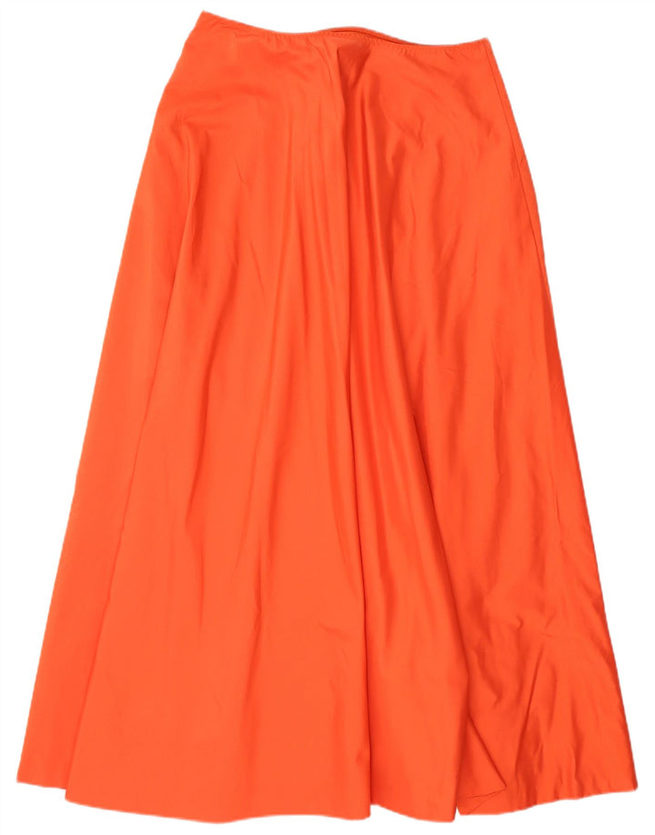 ICEBERG Falda larga para mujer IT 42 Mediana W28 Poliéster naranja