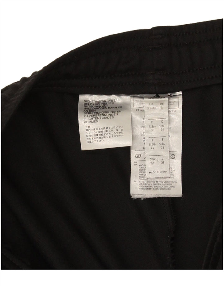 Adidas Pantalones de chándal para mujer UK 8/10 Small Negro Poliéster