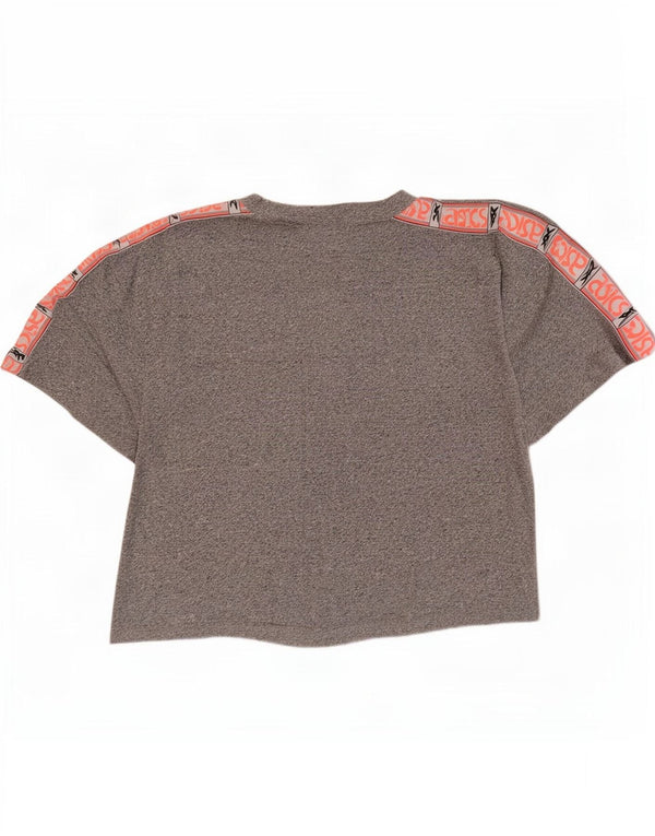 Asics Camiseta gráfica para mujer Top UK 18 XL Algodón moteado gris