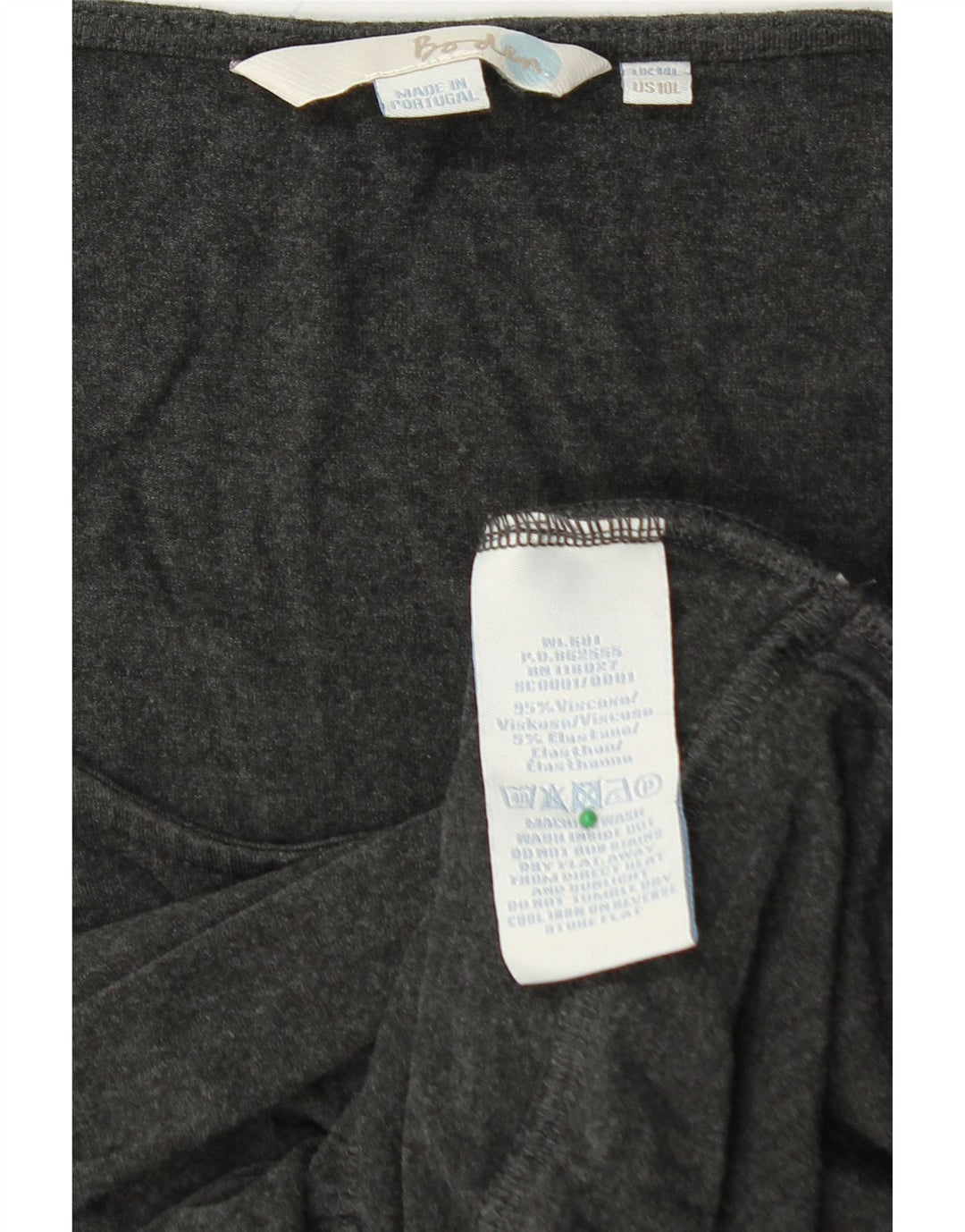 BODEN Vestido largo de manga 3/4 para mujer, talla 44, viscosa gris grande