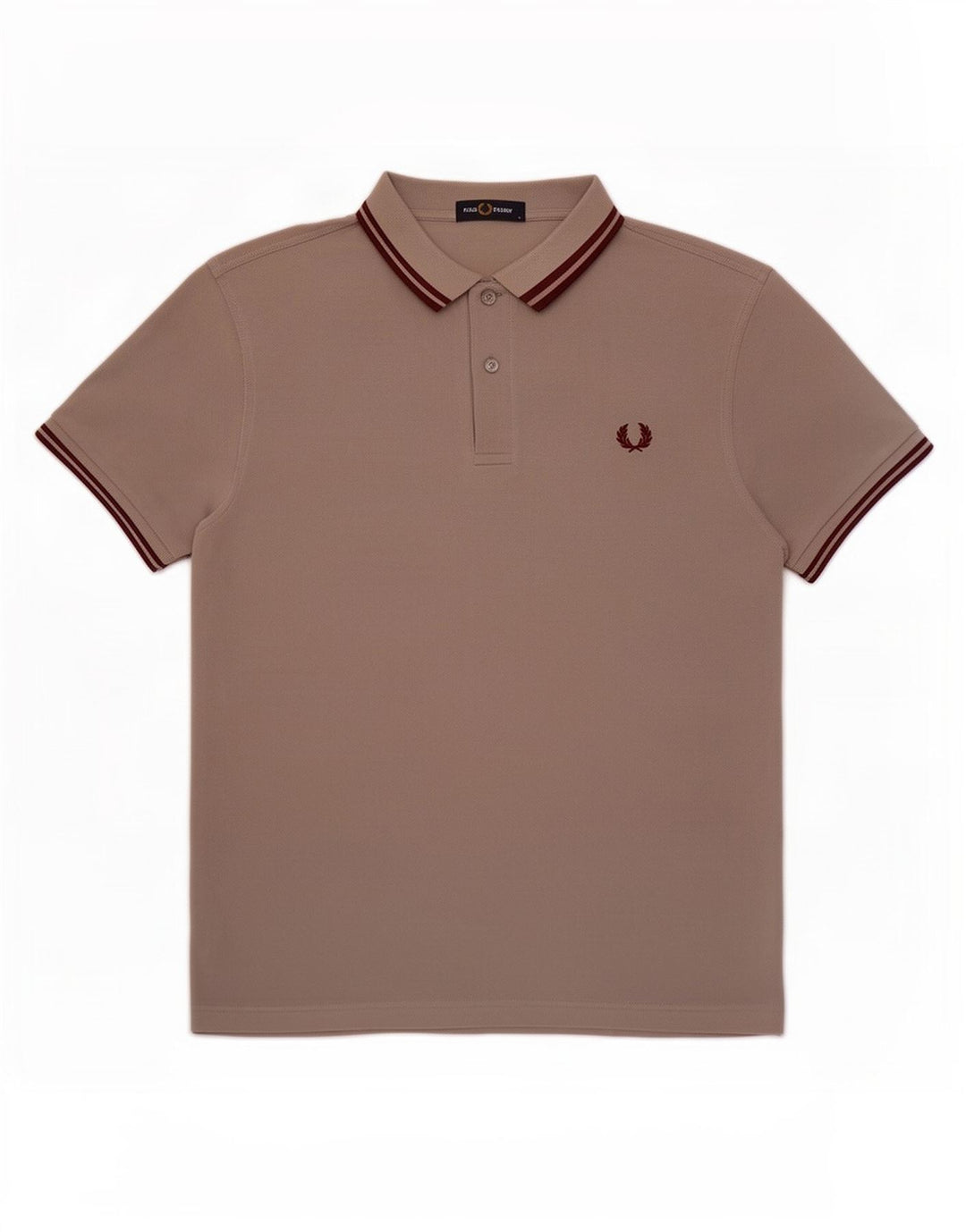 Fred Perry Polo Para Hombre Algodón A Rayas Gris Grande