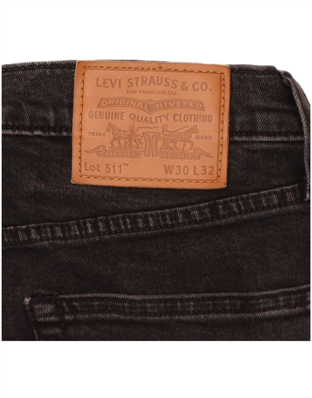 LEVI'S Vaqueros ajustados 511 para hombre W30 L32 Algodón negro