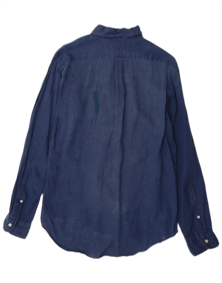 Camisa Ralph Lauren Hombre Pequeña Lino Azul Marino