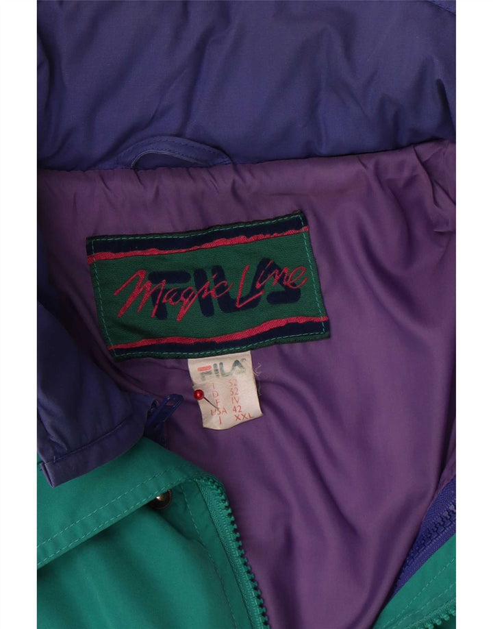 Fila Chaqueta de esquí con capucha para hombre IT 52 2XL Verde