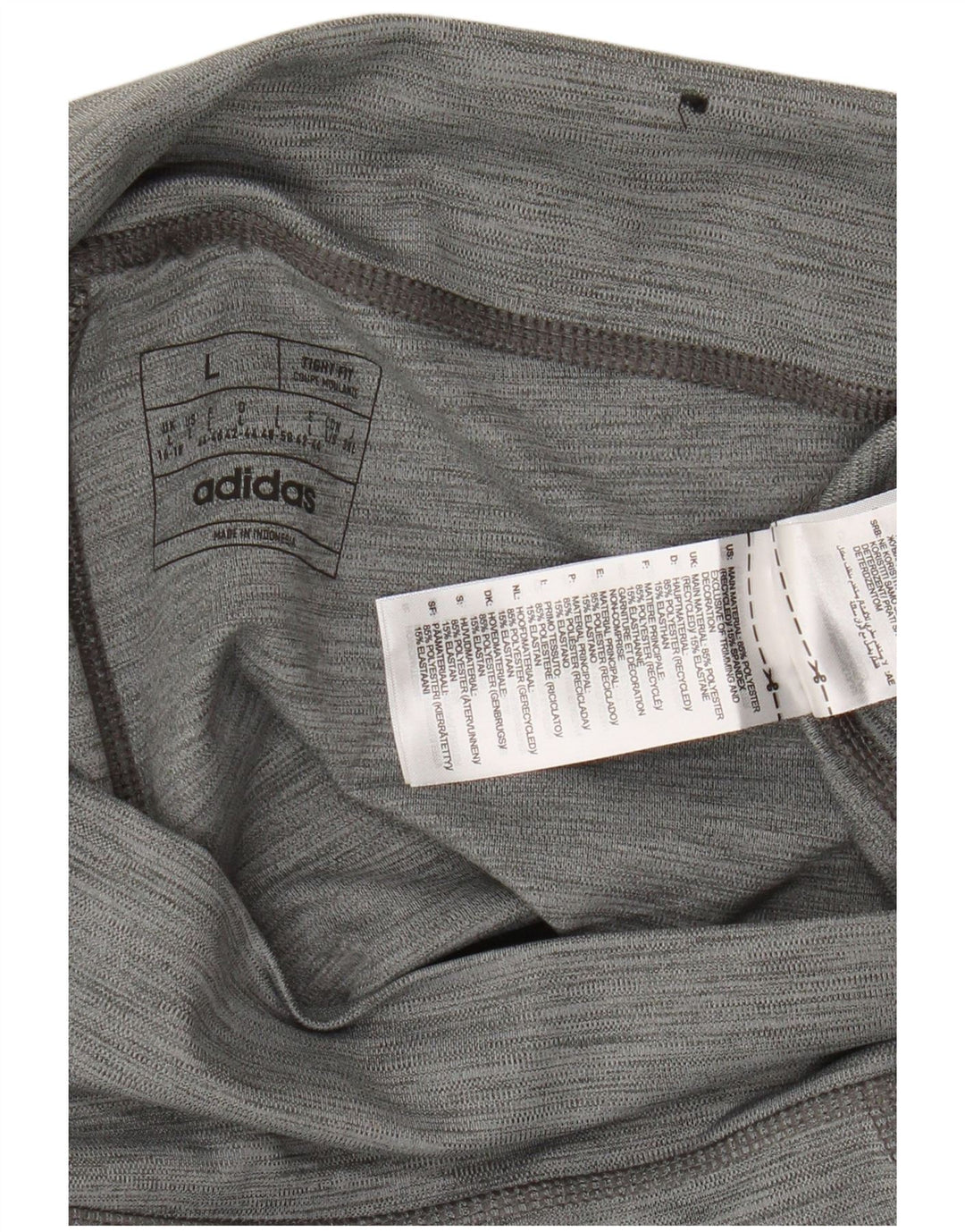Leggings Adidas Mujer UK 16/18 Grande Gris Poliéster