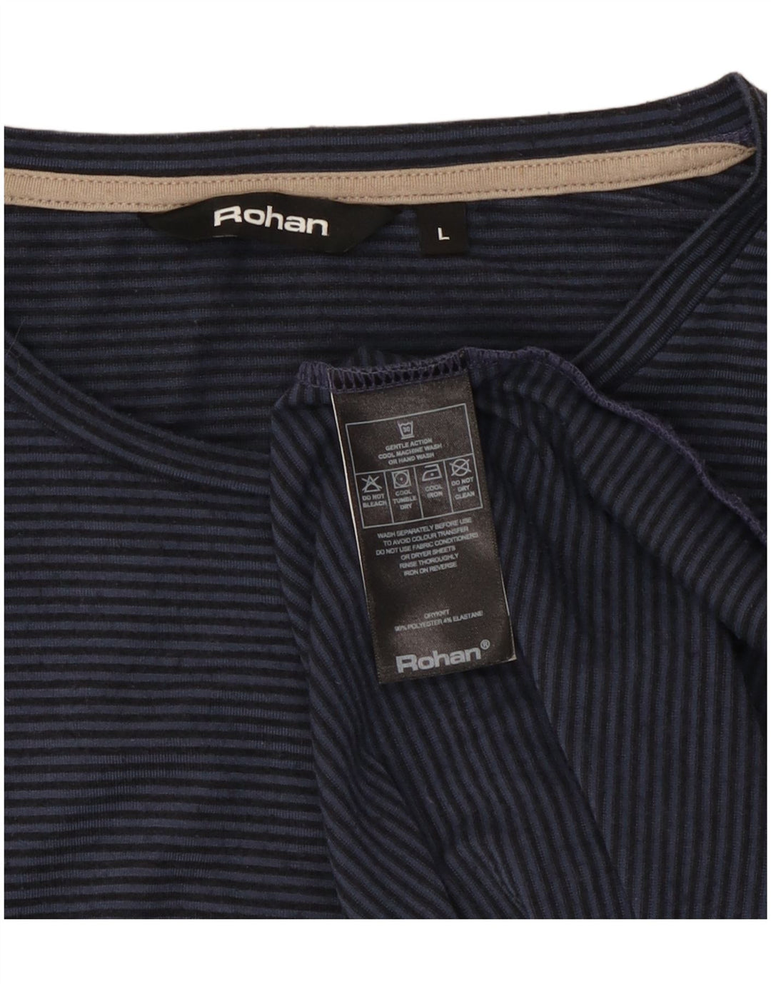 Rohan Camiseta Hombre Top Grande Poliéster Rayas Azul Marino