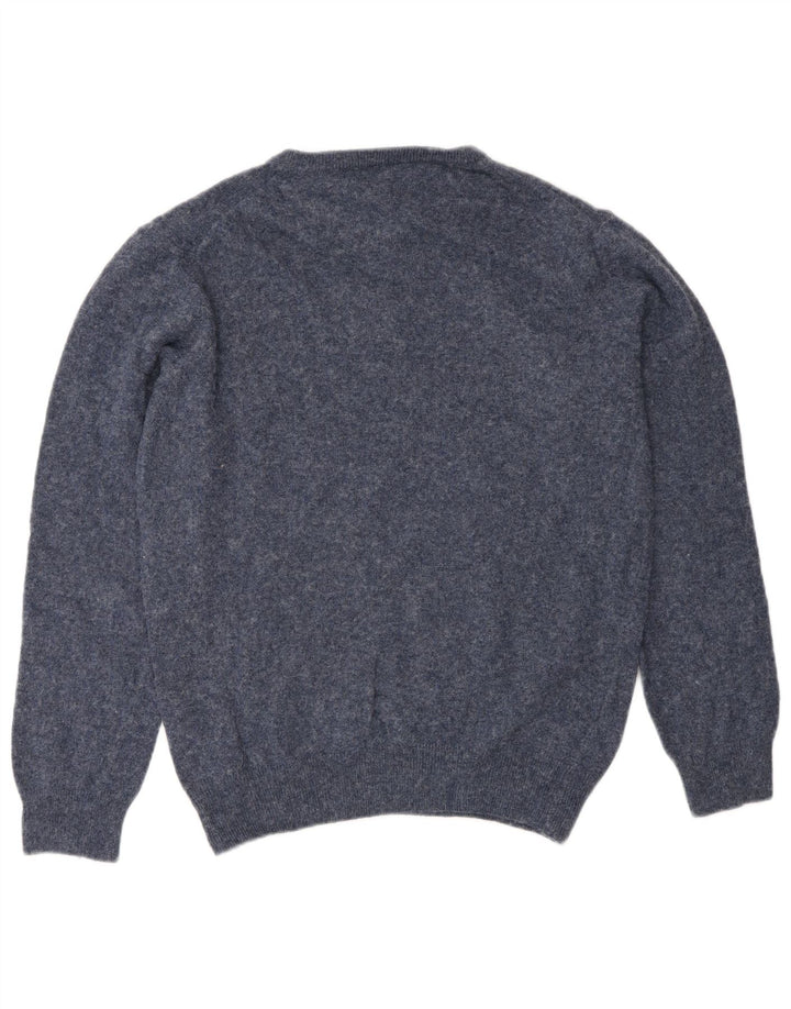 Murphy & Nye Jersey De Cuello Redondo Para Hombre De Lana Moteada Azul Marino Medio