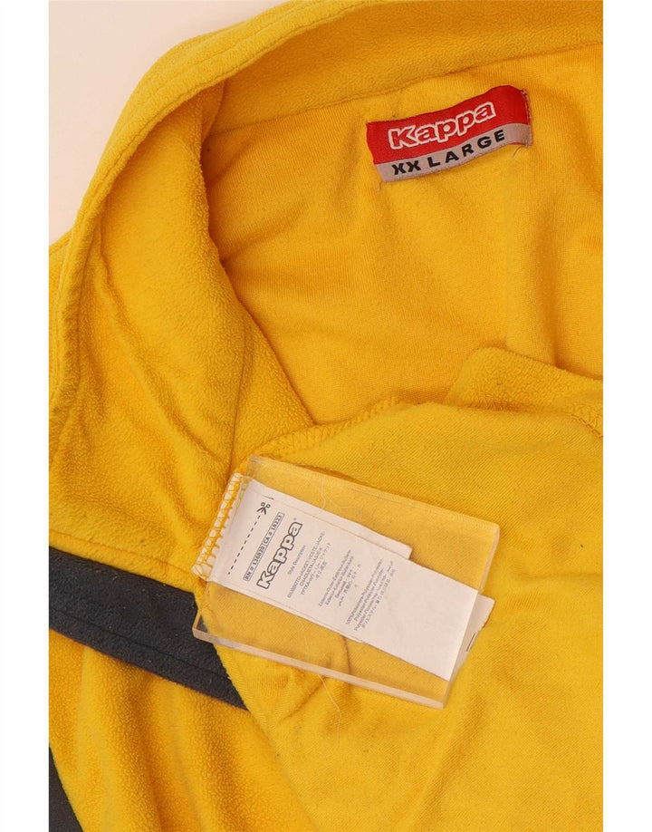 Kappa Chaqueta polar para hombre UK 44 2XL Amarillo Colorblock Poliéster