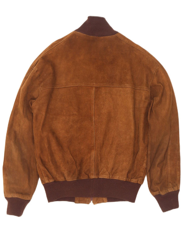Vintage hombres ante bomber chaqueta IT 50 marrón grande