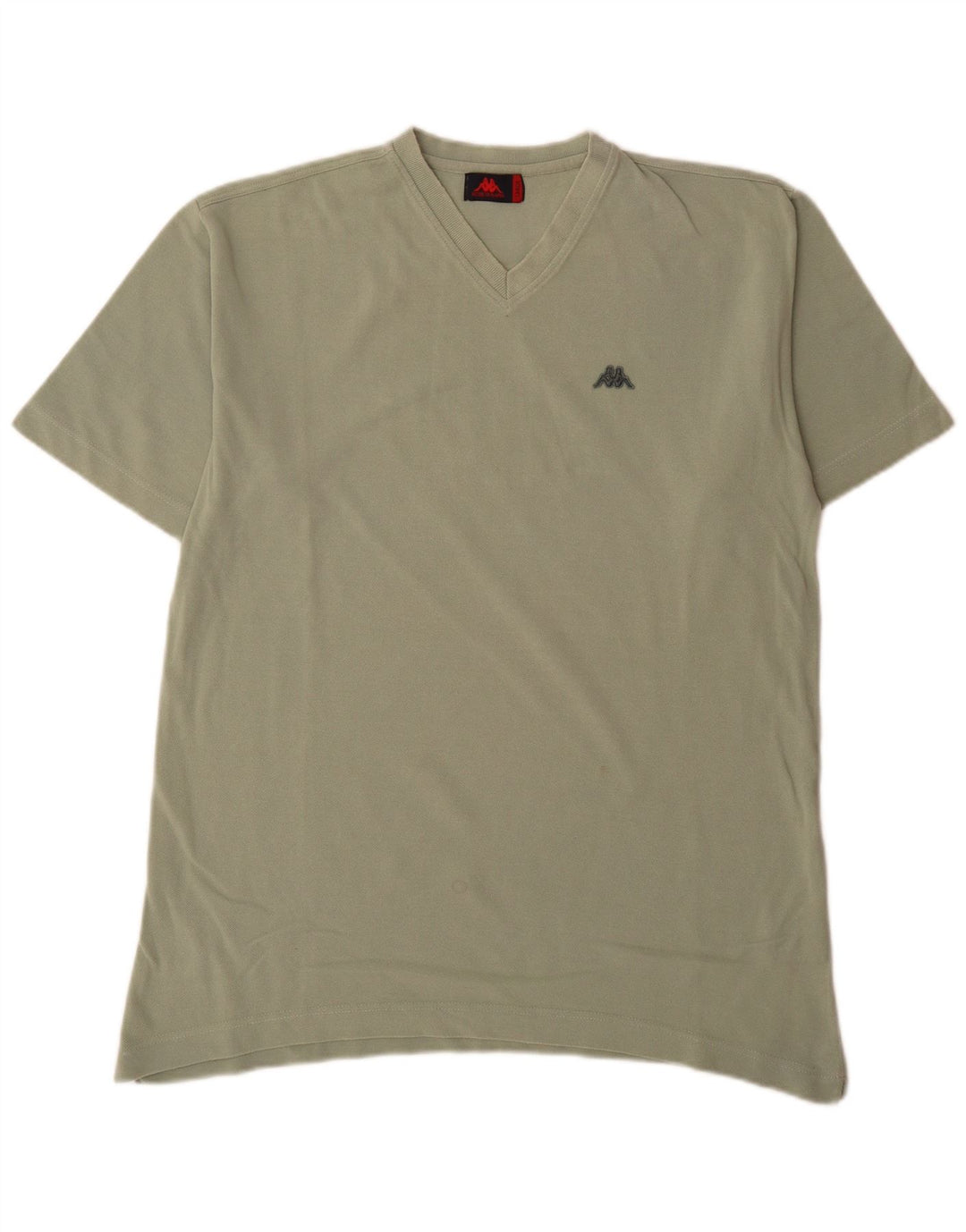 Kappa Hombre Camiseta Top Grande Verde Algodón