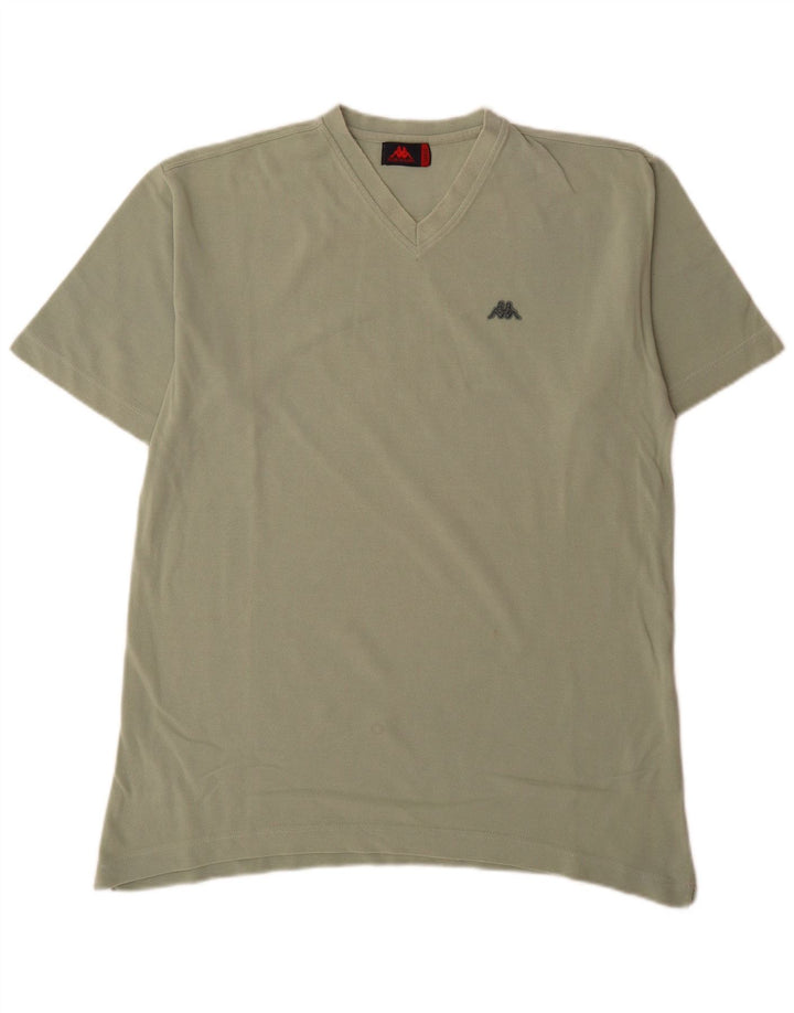Kappa Hombre Camiseta Top Grande Verde Algodón