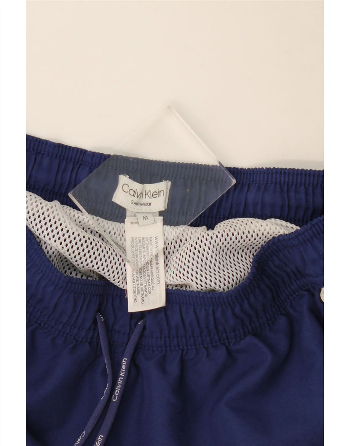 Calvin Klein Bañador con gráfico para hombre, color azul marino medio, color block
