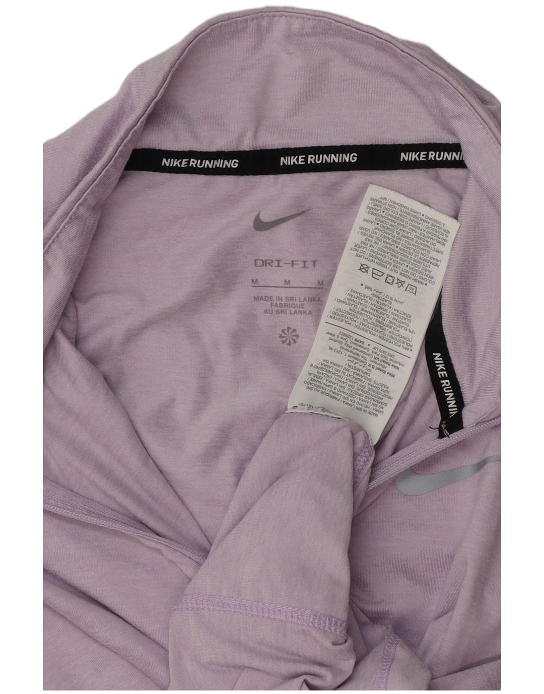 Nike Dri Fit - Chándal con cremallera y cuello para mujer, talla M, color morado