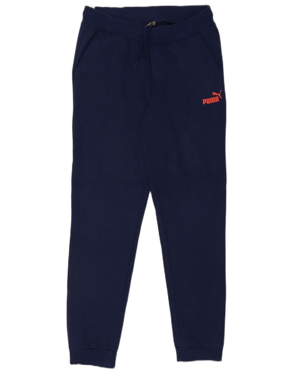 Puma Pantalones de chándal para mujer Joggers UK 12 Medium Azul marino Algodón
