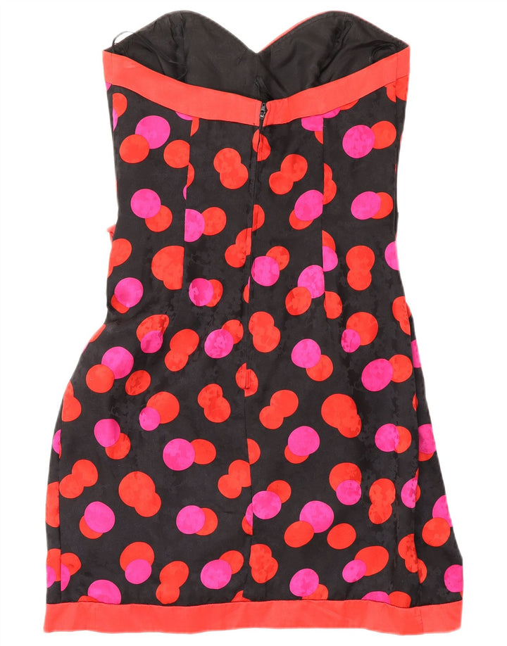 MUREK Vestido sin tirantes para mujer UK 10 Pequeño lunares multicolores