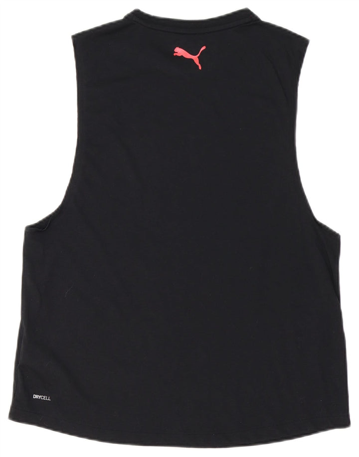 Puma Hombre Chaleco Top Medio Negro Algodón