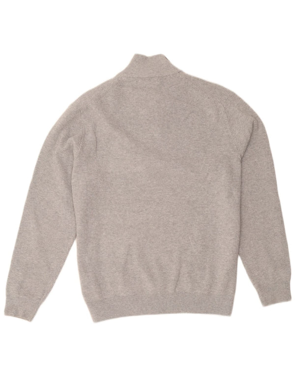 Marks & Spencer Jersey con cuello y cremallera para hombre XL Algodón gris