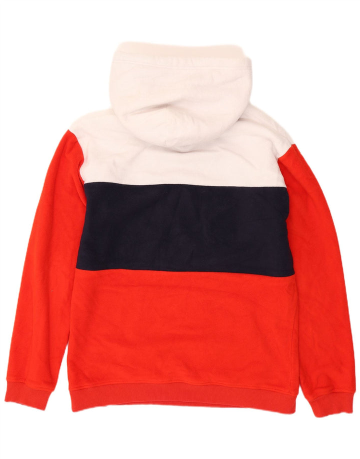 TOMMY HILFIGER Jersey polar con capucha para hombre XL Rojo Colorblock Poliéster