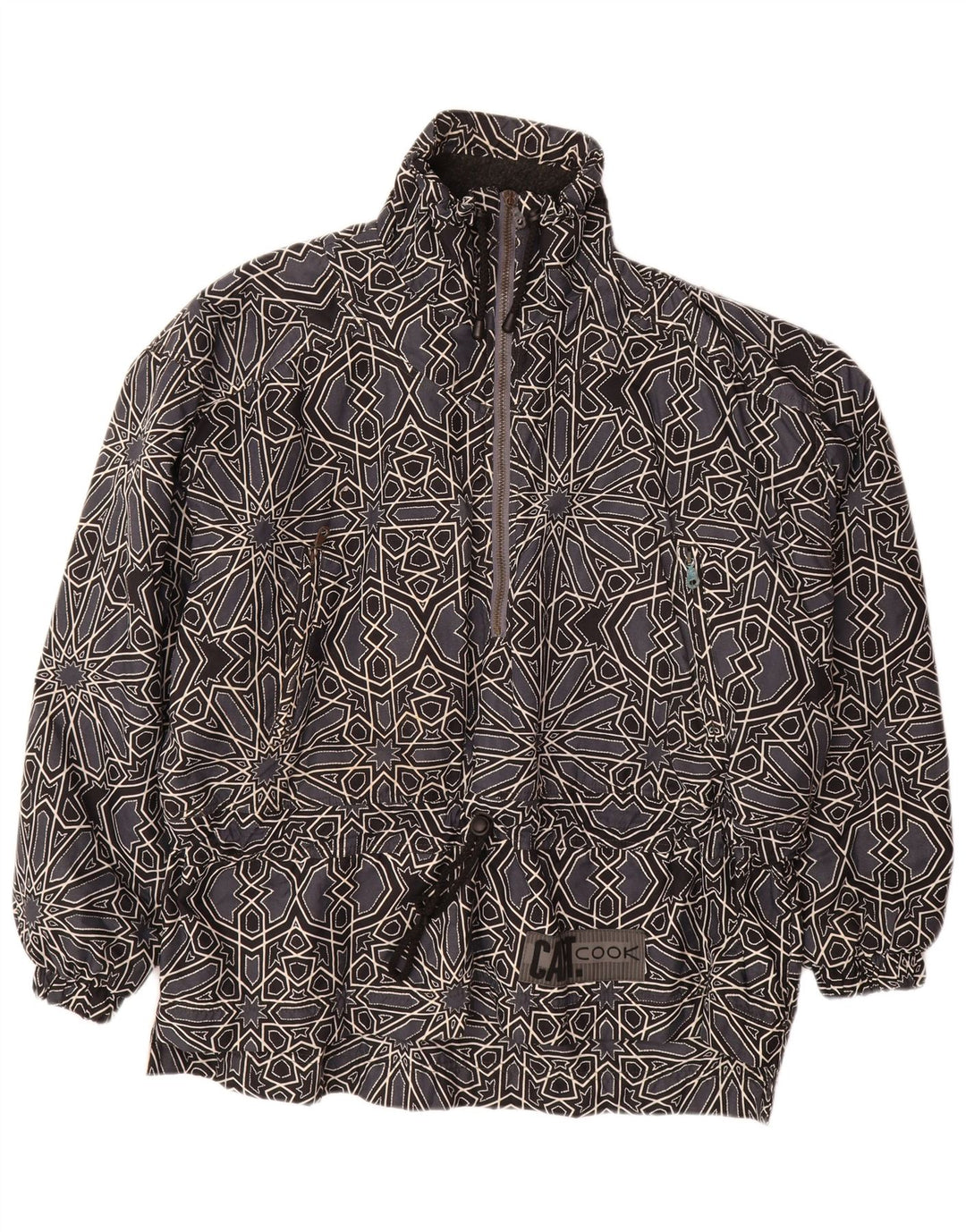CAPITÁN. COOK Chaqueta Anorak estampada para hombre UK 42 XL Gris Geométrico