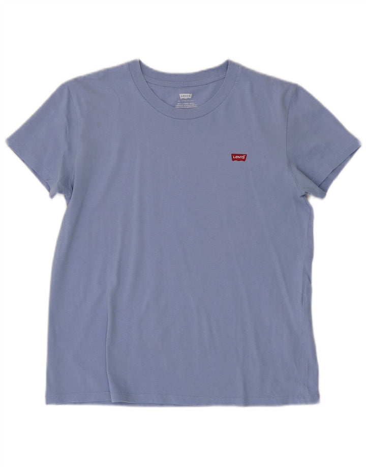 Levi's Camiseta para mujer Top UK 10 Small Blue Cotton