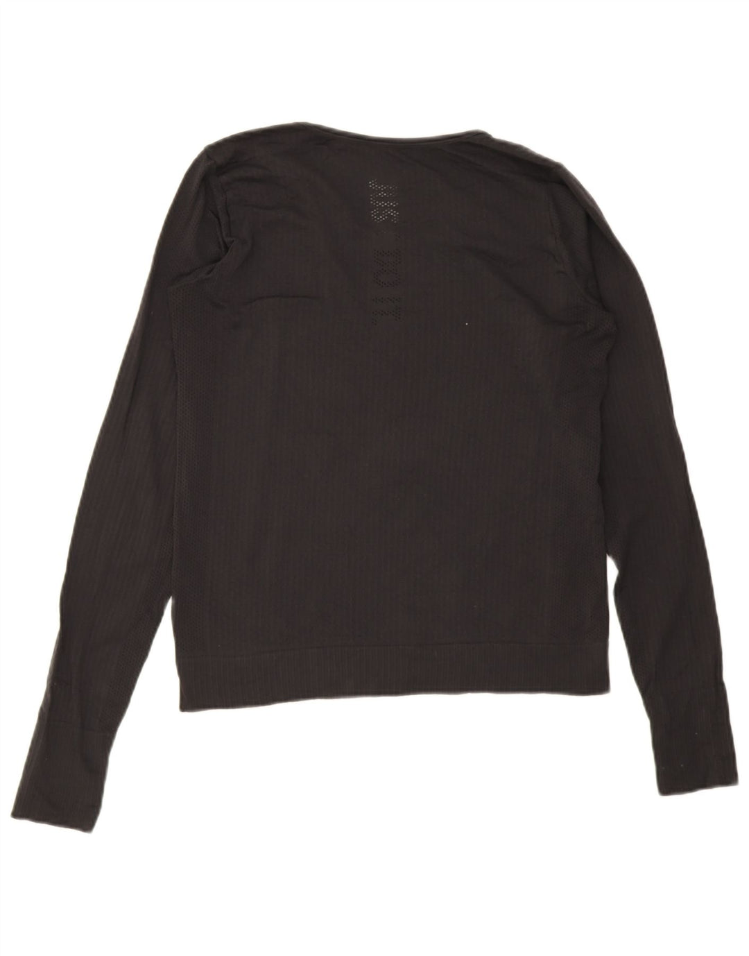 Nike Mujer Dri Fit Top Manga Larga UK 12 Mediano Negro Poliéster