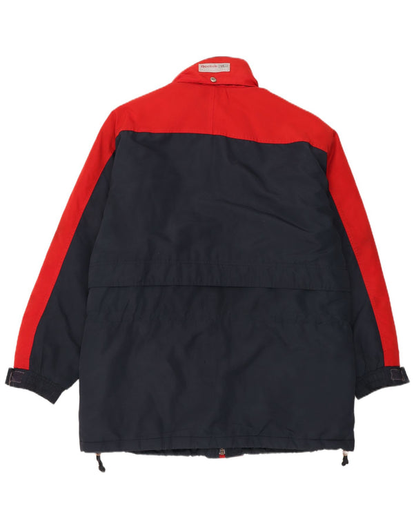 Reebok Abrigo cortavientos con capucha para hombre UK 40 Large Azul Colorblock Poliéster