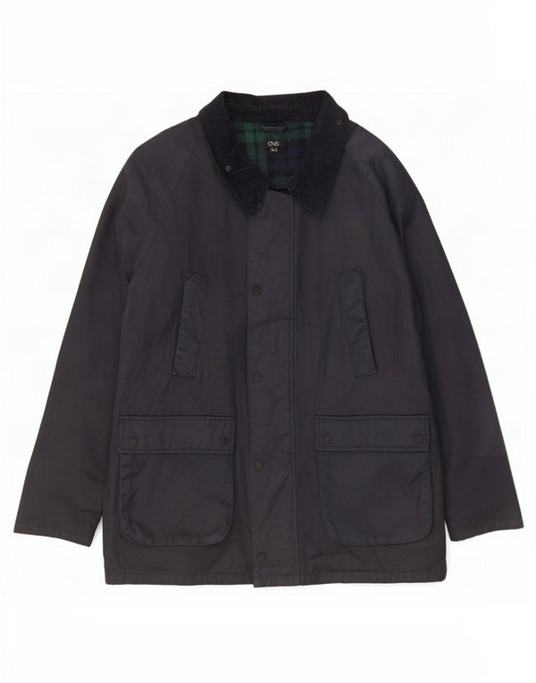 OVS Chaqueta de algodón encerado para hombre ES 42 XL Negro