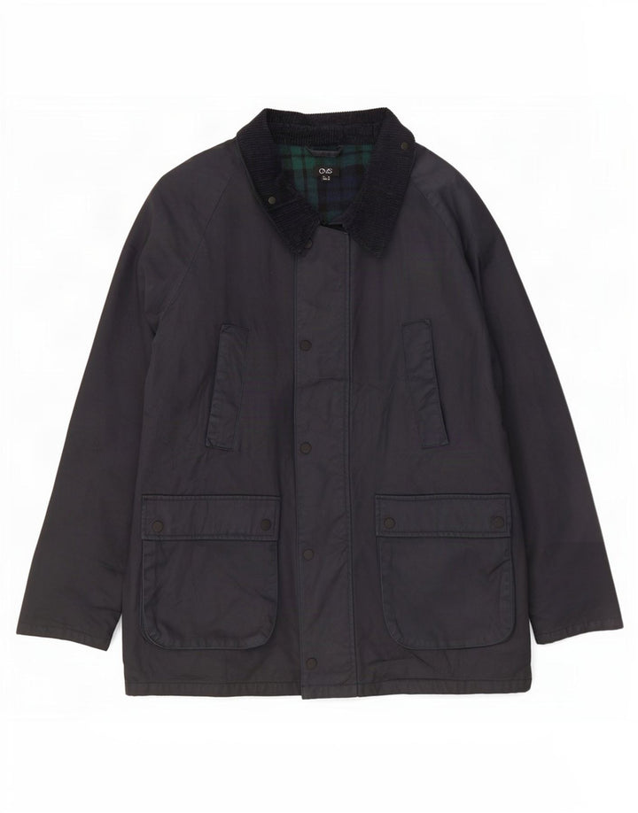 OVS Chaqueta de algodón encerado para hombre ES 42 XL Negro