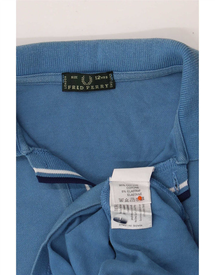 Fred Perry Polo para niño 11-12 años Azul Algodón