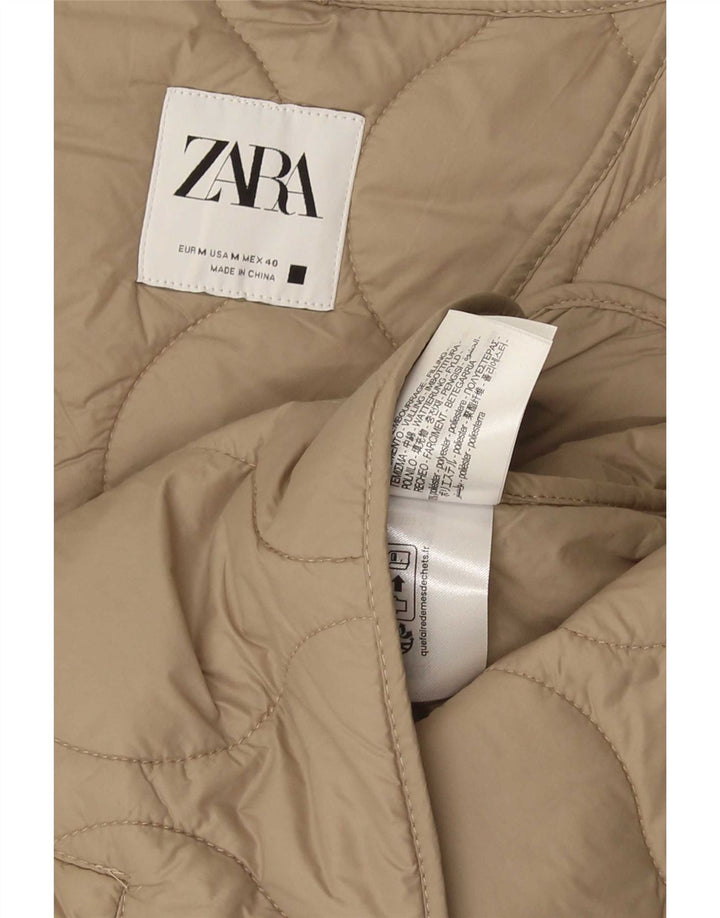 Zara Hombre Chaleco Acolchado ES 38 Poliéster Beige Medio